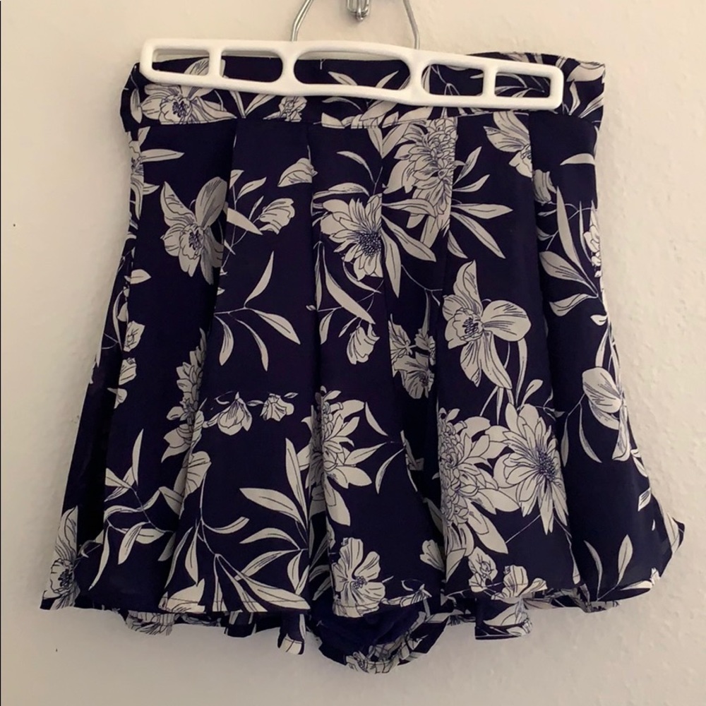 Blue Floral skort